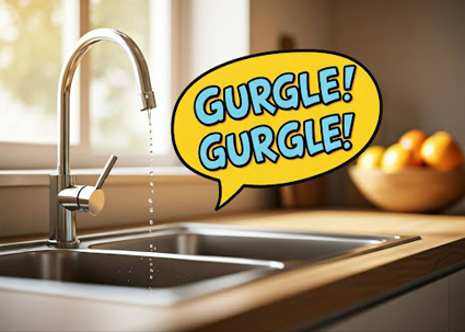 gurgle sound from kitchen sink